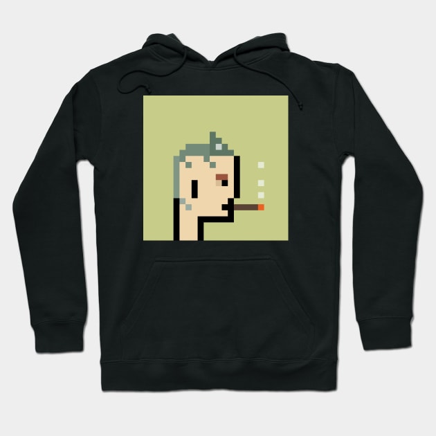 Pixel Art / Chameleon Mohawk / ToolCrypto #3 NFT Hoodie by Magicform